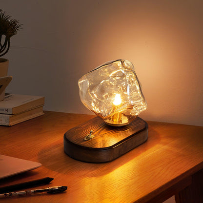 Lampe de Table Chic en Verre FrostStone pour une Ambiance Élégante