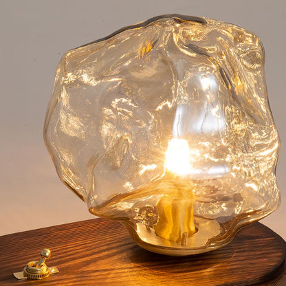 Lampe de Table Chic en Verre FrostStone pour une Ambiance Élégante