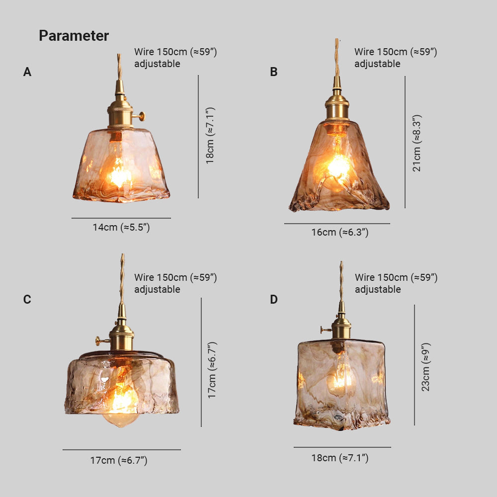 Sophie - Suspension LED vintage en métal doré pour un intérieur élégant