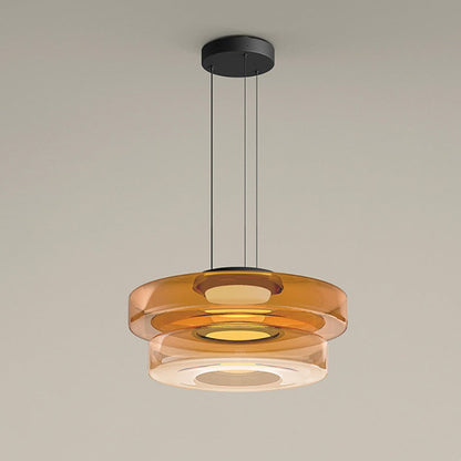 Renée - Suspension moderne en verre et métal pour cuisine et salon