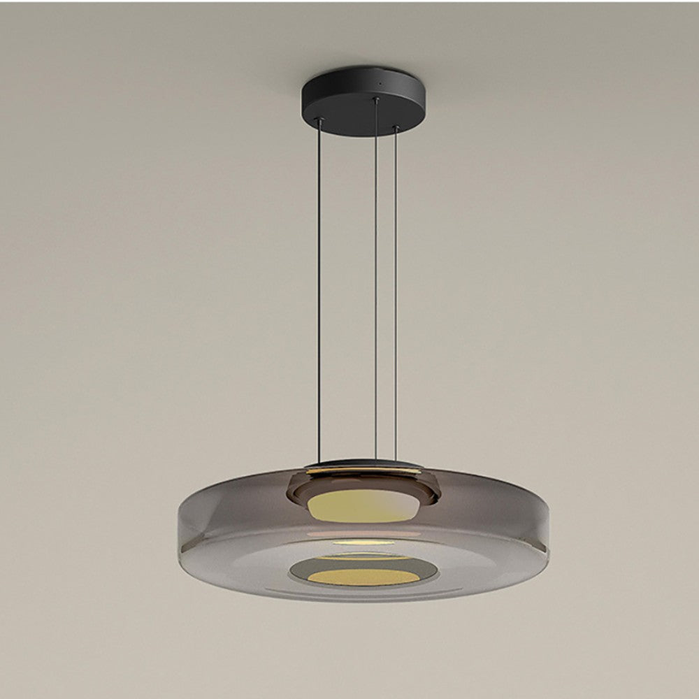 Renée - Suspension moderne en verre et métal pour cuisine et salon