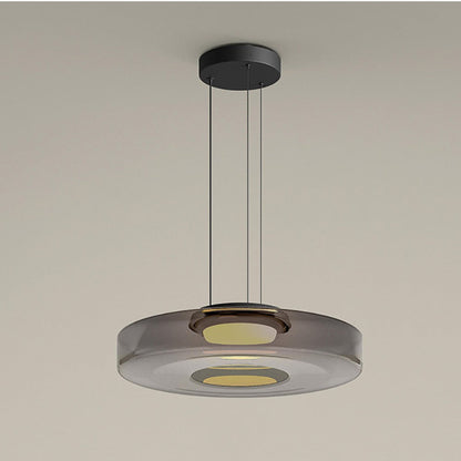 Renée - Suspension moderne en verre et métal pour cuisine et salon