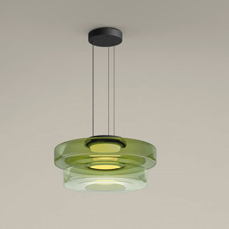 Renée - Suspension moderne en verre et métal pour cuisine et salon