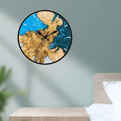 Horloge nordique en bois à grain – Élégance scandinave en acrylique transparent