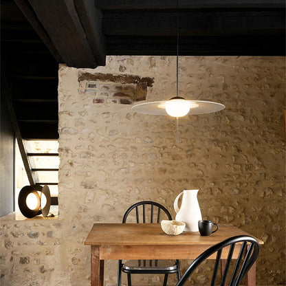 Cairns - Suspension moderne ronde en verre et métal pour salle à manger élégante