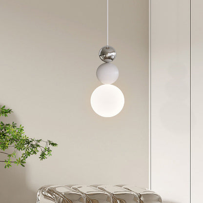 Morandi - Suspension LED moderne en verre et métal pour chambre à coucher élégante