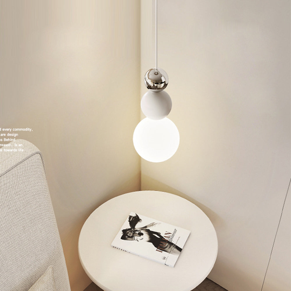 Morandi - Suspension LED moderne en verre et métal pour chambre à coucher élégante