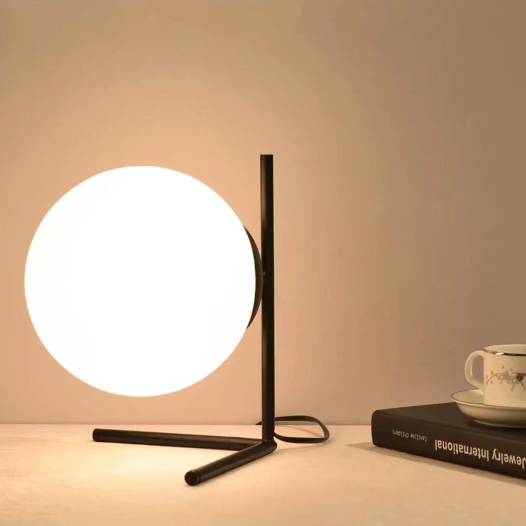 Lumière - Lampe de table en verre moderne pour chambre et salon, style nordique avec éclairage LED