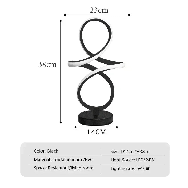 Lumière - Lampe de table moderne LED pour bureau, chambre et salon