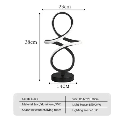 Lumière - Lampe de table moderne LED pour bureau, chambre et salon