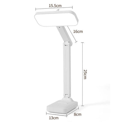 Lumière - Lampe de bureau LED rechargeable avec 3 niveaux de luminosité, protection des yeux et design pliable