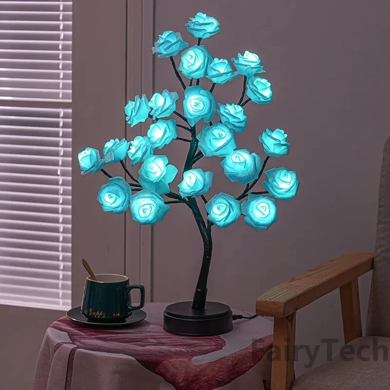 Cerise - Lampe LED en forme de bonsaï avec fleurs de cerisier, fonction tactile et éclairage blanc chaud