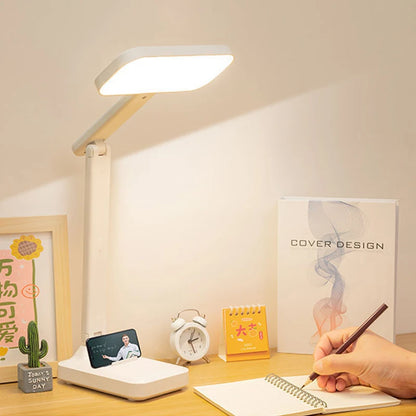 Lumière - Lampe de bureau LED rechargeable avec 3 niveaux de luminosité, protection des yeux et design pliable