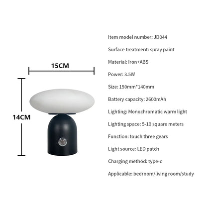 Nordique - Lampe de bureau LED sans fil rechargeable pour décoration moderne d'hôtel et de restaurant