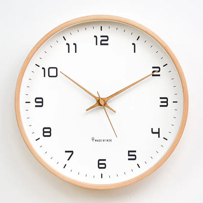 Horloge murale en bois nordique moderne - Design minimaliste silencieux pour la décoration intérieure de votre salon et cuisine