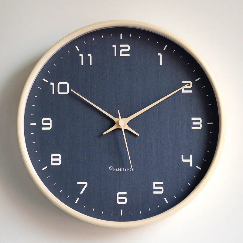 Horloge murale en bois nordique moderne - Design minimaliste silencieux pour la décoration intérieure de votre salon et cuisine