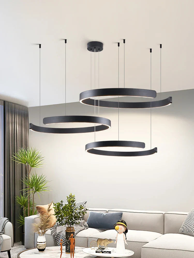 Lustre Rond LED NordicGlow pour Salon