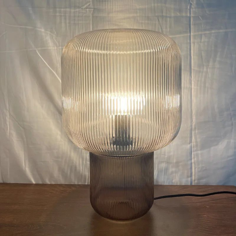 Lampe de Table Champignon Élégante en Verre - Éclat Luxe