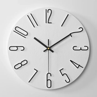 Horloge murale 3D créative en plastique pour salon - Horloge décorative moderne de 30 cm