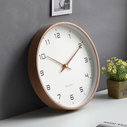 Horloge murale en bois nordique moderne - Design minimaliste silencieux pour la décoration intérieure de votre salon et cuisine