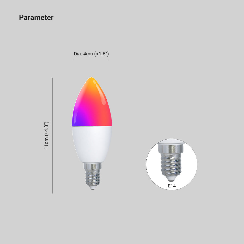 Lumos - Ampoule LED E14 WiFi intelligente à intensité réglable et couleurs RGB