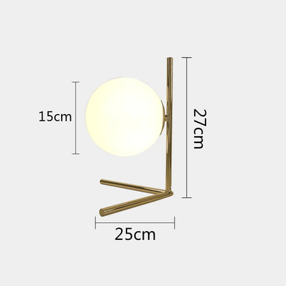 Lumière - Lampe de table en verre moderne pour chambre et salon, style nordique avec éclairage LED