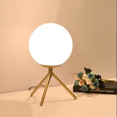 Lumière - Lampe de table en verre moderne pour chambre et salon, style nordique avec éclairage LED