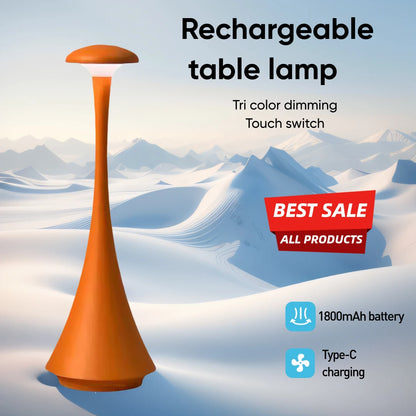 Mushroom - Lampe de table tactile à trois couleurs avec gradation et charge USB