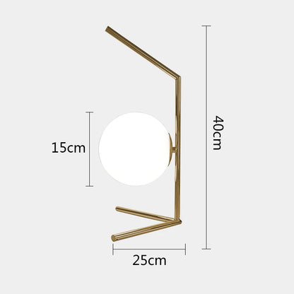 Lumière - Lampe de table en verre moderne pour chambre et salon, style nordique avec éclairage LED