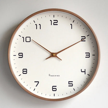 Horloge murale en bois nordique moderne - Design minimaliste silencieux pour la décoration intérieure de votre salon et cuisine