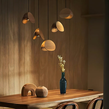 Sophie - Luminaire suspendu artistique en bois naturel pour une ambiance chaleureuse