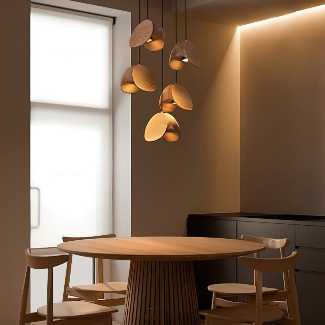 Sophie - Luminaire suspendu artistique en bois naturel pour une ambiance chaleureuse