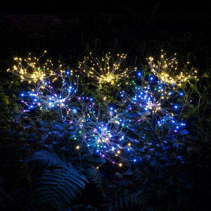 Sophie - Lumières solaires extérieures en forme de feu d'artifice pour un jardin enchanteur