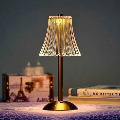 Lampe de table sans fil en cristal