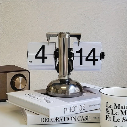 Clocteck horloge à flip automatique au design rétro pour la décoration de votre maison et bureau