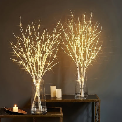 Lumière décorative en branches de bouleau lumineuses pour intérieur et événements