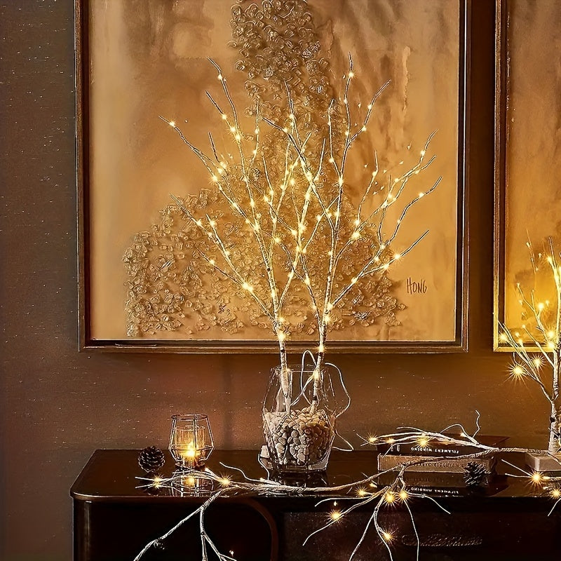 Lumière décorative en branches de bouleau lumineuses pour intérieur et événements