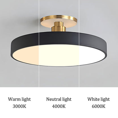 Émilie - Luminaire semi-encastré LED circulaire moderne et épuré pour plafond