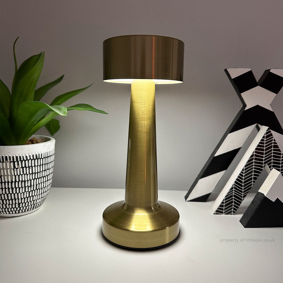 Léa - Lampe de table moderne sans fil avec éclairage ambiant adjustable