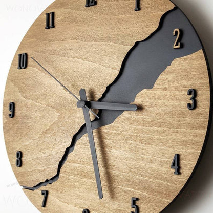 Hölzerne élégante horloge murale en bois de luxe