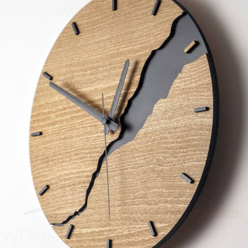 Hölzerne élégante horloge murale en bois de luxe