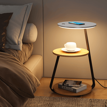 Table d'appoint design avec éclairage intégré