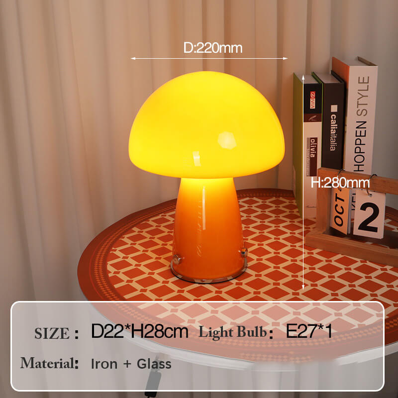 Lampe Champignon en Verre Envoûtante