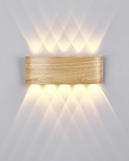 Léa - Applique LED élégante avec finition bois naturel