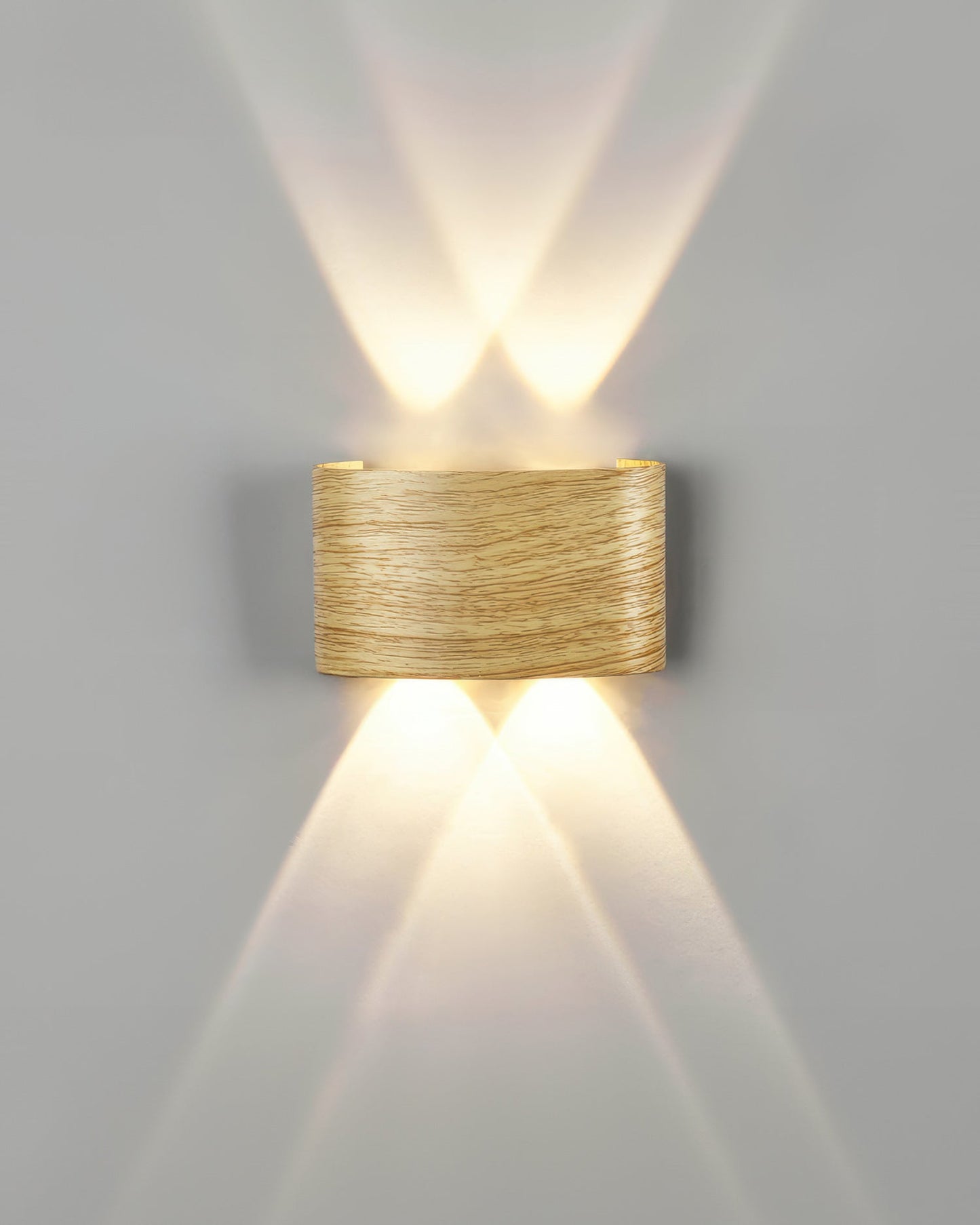 Léa - Applique LED élégante avec finition bois naturel