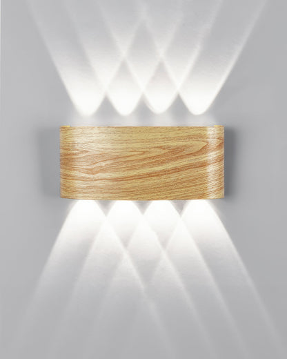 Léa - Applique LED élégante avec finition bois naturel