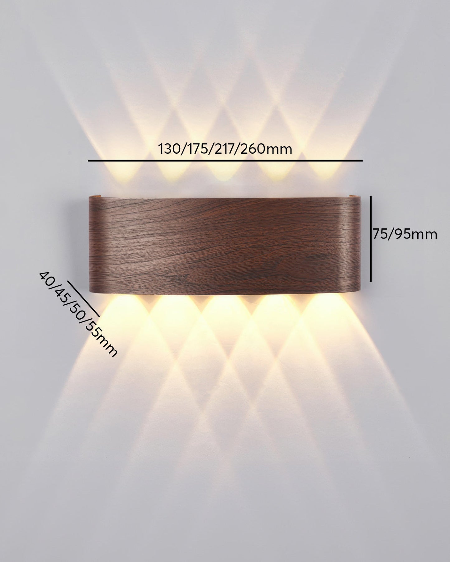 Léa - Applique LED élégante avec finition bois naturel