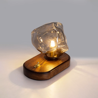 Lampe de Table Chic en Verre FrostStone pour une Ambiance Élégante