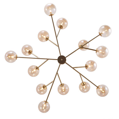 Sophie - Lustre moderne sputnik à 15 lumières avec globes en verre