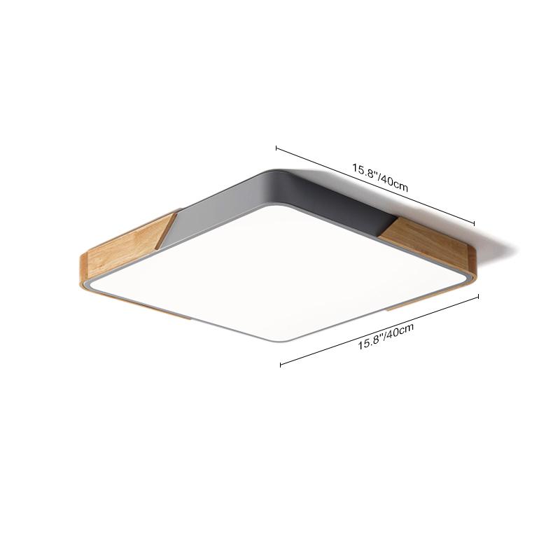 Léa - Luminaire encastré moderne LED en rectangle pour plafond